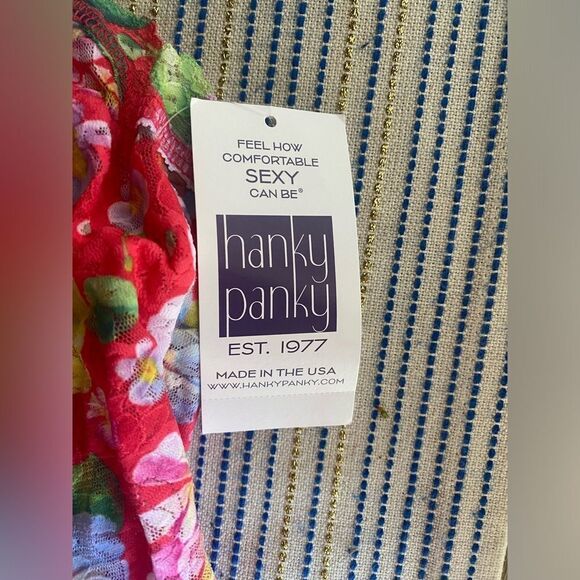 Hanky Panky  one piece body suit womens size L Multicolored Floral Print NWT - Picture 12 of 12